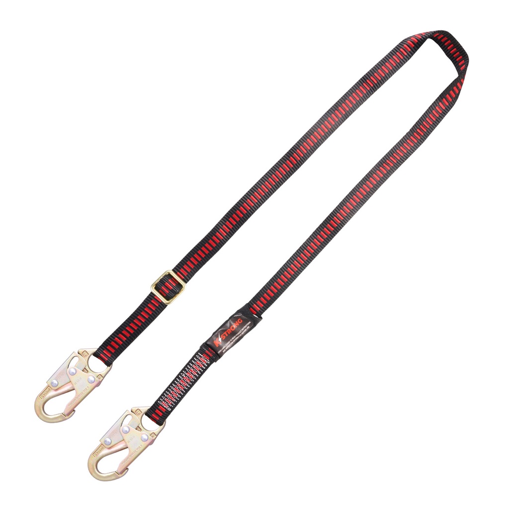 [FP-UFL205215] 4.5’ - 6' Adjustable Work Positioning Lanyard with two forged steel snap hooks