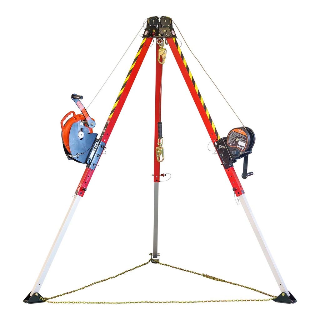 [FP-UFT510010DK] 10 ft. Deluxe Kit. Includes Tripod, 60 ft. 3-way Rescue Retrieval SRL-R with Mounting Bracket, 60 ft. Material / Personnel Winch, and Storage Bags for Tripod / Equipment.