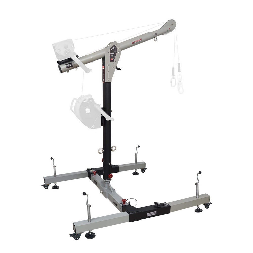 [FP-UFT551011BK] Megadavit™ H-Base Basic Kit. Includes H-Base Frame Assembly, 54 in. Column Mast, and 3 ft. Cantilever Boom Arm with Winch Bracket