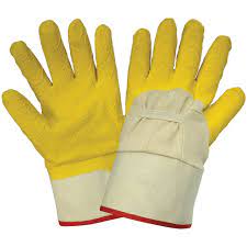 Cotton Canvas Rubber Dipped Gloves