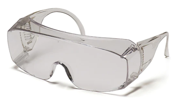 Solo® Jumbo Safety Glass, Fits Over Prescription Lenses, Clear
