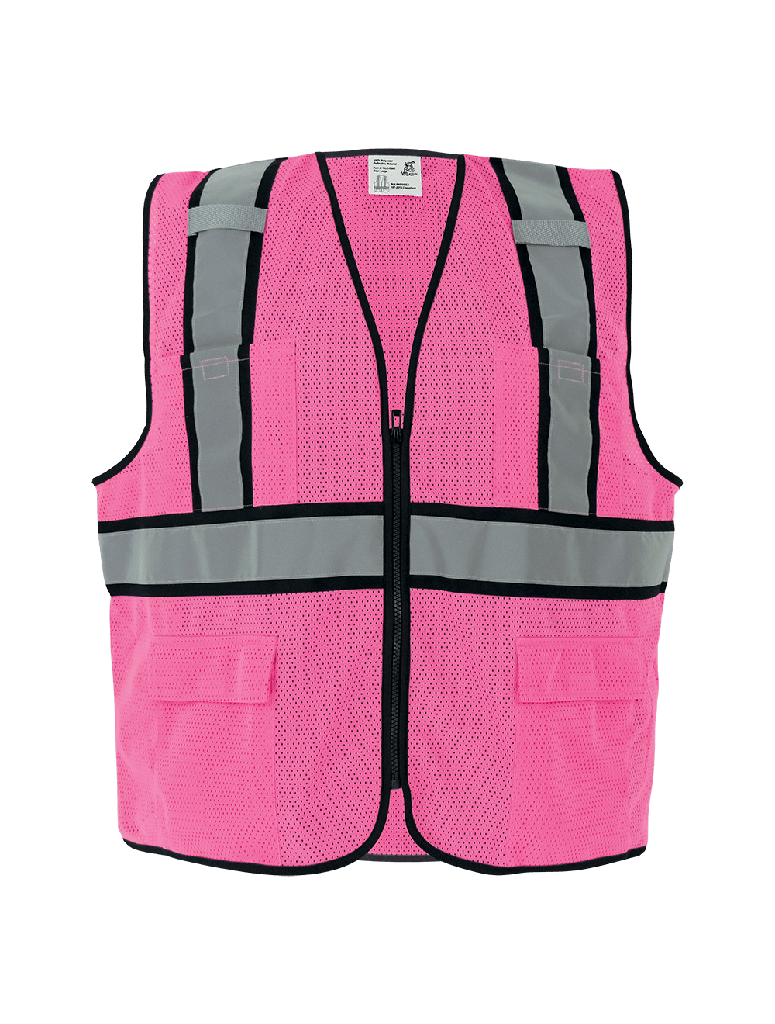[SA-GLO-0066] FrogWear® HV Enhanced Visibility Pink Surveyors Safety Vest