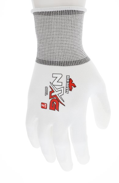 [A-9665] MCR Safety NXG® Work Gloves 13 Gauge White Nylon Shell White Polyurethane (PU) Palm and Fingertips