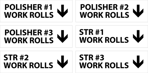 IP-XV555 Custom Sign, 6.75 H X 22 W - Rectangle Horizontal / Landscape, Black on White, Adhesive Dura-Vinyl