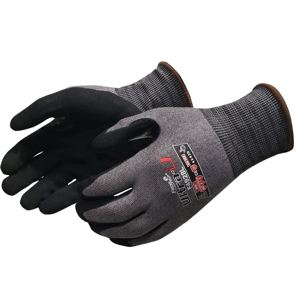 [A-6839-01CR] ULTRA-U™ Black Sandy Nitrile Cut Resistant A6