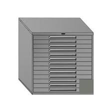 Modular Cabinet 45"W x 44"H, 13 Drawers No Divider, No Lock-Smooth Office Gray
