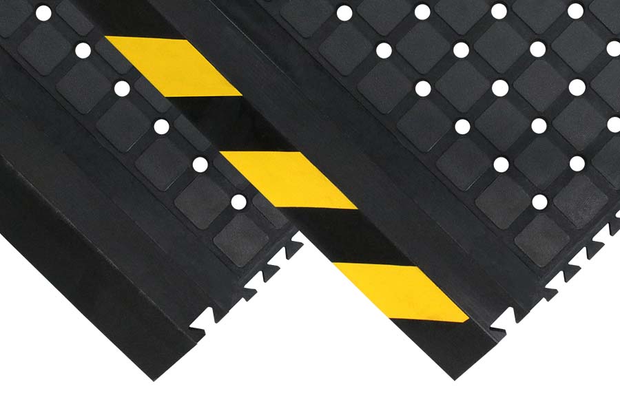 Hog Heaven III Drainable 36" Modular Tile, Corner, Yellow 36" X 36" X 3/4