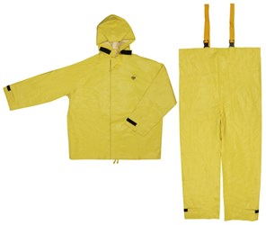Neoprene Rain Jacket,  Attached Hood and Bib Pants, .35mm