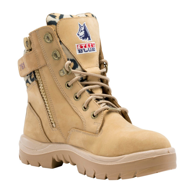 [812861W] Ladies Jungle Print Southern Cross Zip EH Steel Toe Boots