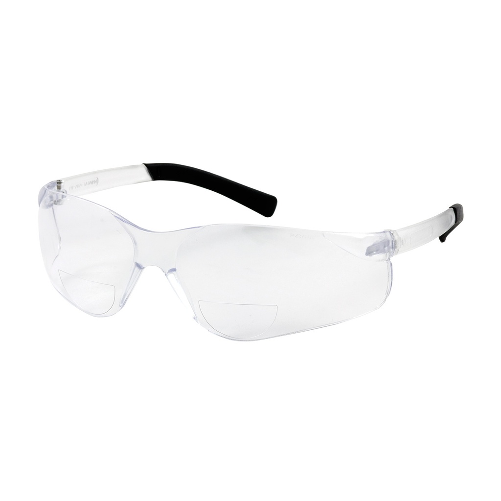 [EP-250-26-00] Bouton® Optical Zenon Z13R™ Rimless Safety Readers with Clear Temple, Clear Lens and Anti-Scratch Coating