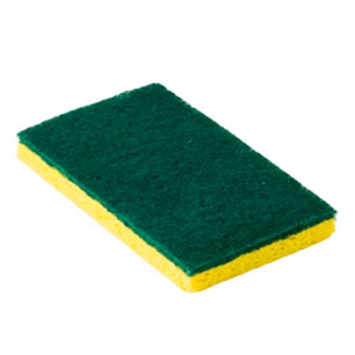 Medium Duty Scrubbing Sponges, Yellow/Green, 20 Sponges