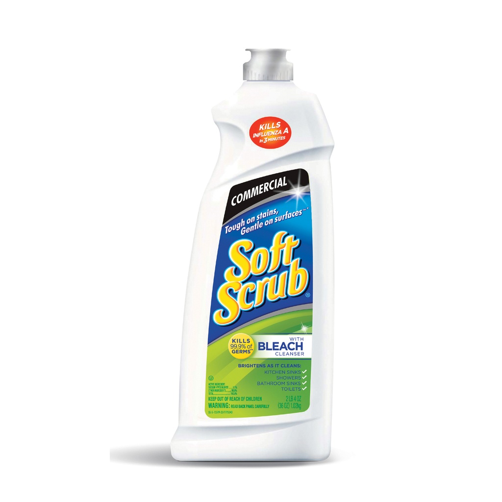 Dial Soft Scrub Commercial Cleaner 36 oz. w/ Bleach 6 / cs