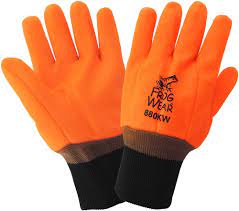 [A-880KW] Hi Vis Winter Double Coated PVC Chemical Glove