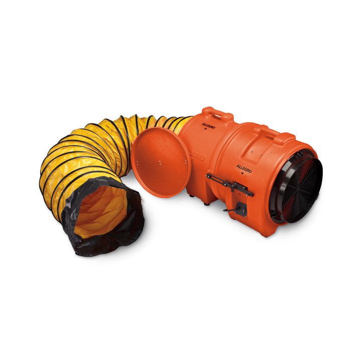 16″ Axial AC Plastic Blower w/ Canister & Ducting