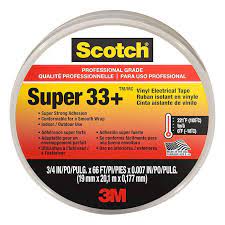 3M Scotch Super 33+ Vinyl Electrical Tape, 75" X 66'
