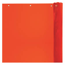 CURTAIN ROLL, 14 MIL ORANGE TINTED TRANSPARENT VINYL, 60"W X 25 YD
