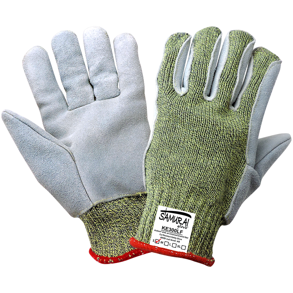[A-113SLP] 7 Gauge Samurai® Cut Resistant Leather Palm Glove - Closeout Item (Discontinued)