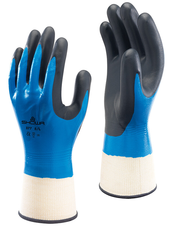 [A-377] Atlas Foam Grip Fully Dipped Nitrile Glove