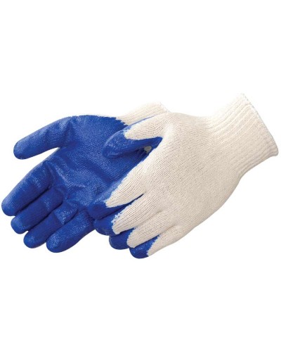 [A-4719] 10 Gauge White w/ Blue Latex Dip Glove