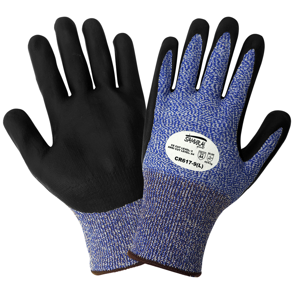 [A-6034HD] Samurai Glove® Cut Resistant Nitrile Palm Dipped A4