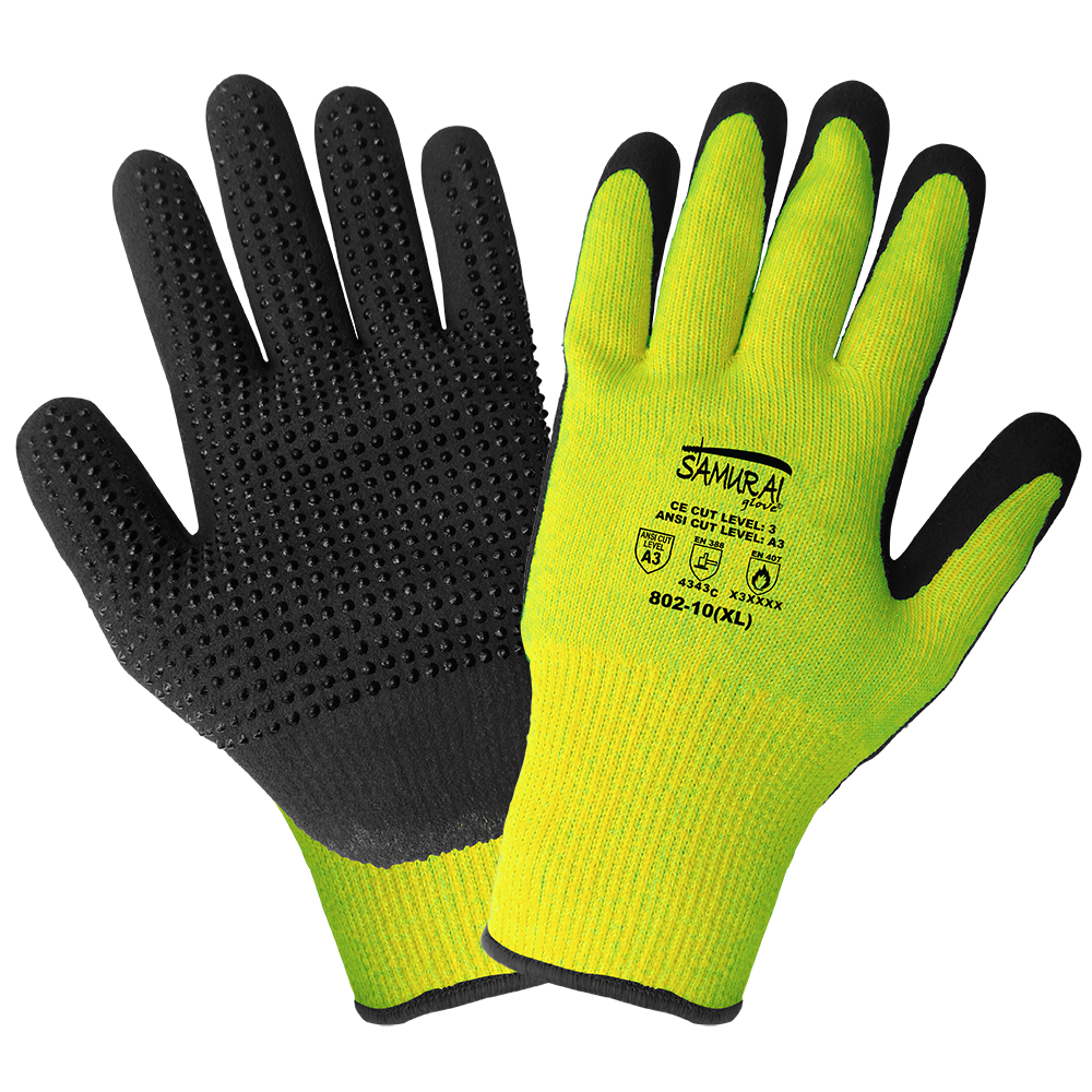 [A-6586HR] Samurai Glove® 10 Gauge Hi-Viz Yellow Glove