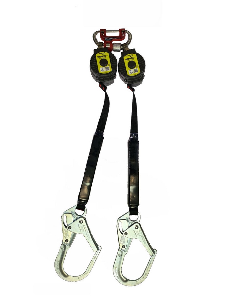 Miller MTL-OHW2-22/11FT TurboLite+ Twin-Leg SRL with Steel Locking Rebar Hook (11 ft.)