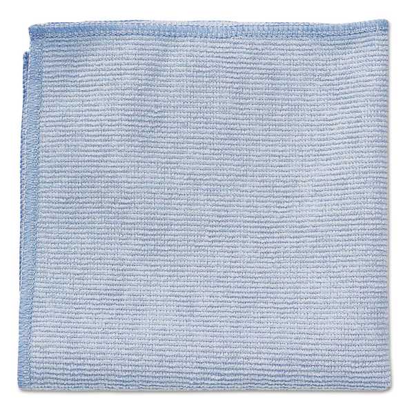 Microfiber Cleaning Cloths, 12 x 12, Blue, Pack 24