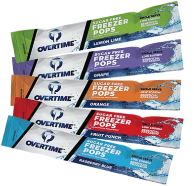 Overtime™ Electrolyte Replacement Freezer Pops, Sugar-Free Variety Pack (150 CT)