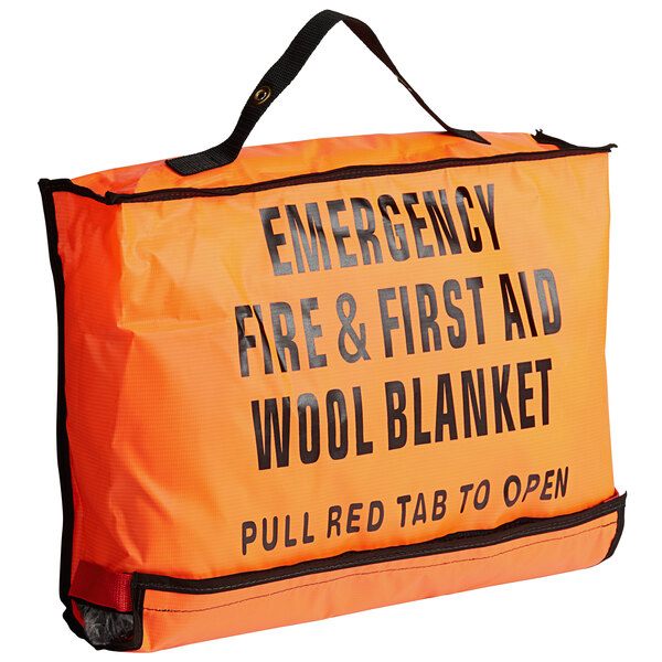 Emergency Fire Blanket, 70% Wool/30% Polyester, Includes Case