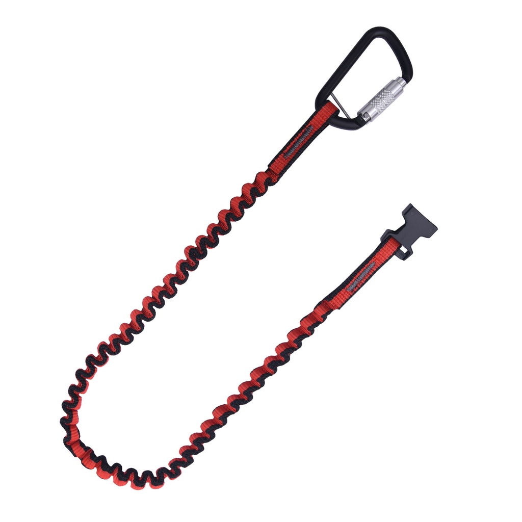 KStrong® Kaptor™ Detachable Elasticated Single Leg Tool Lanyard w/ Screwgate Carabiner (without Loop) – 5 lbs. (ANSI)
