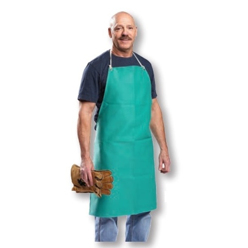 [AP-2436-R] 9 oz. Green FR Cotton Apron