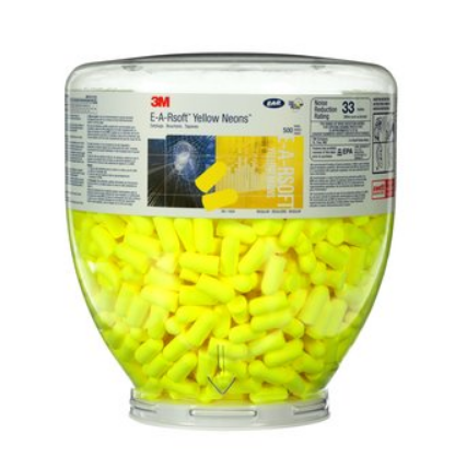 [HP-391-1004] E-A-R Soft Yellow Neons One Touch Refill, Uncorded, 500/Dispenser