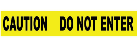 [IP-PT9] Barricade Tape, Caution Do Not Enter, 2 Mil, 3" x 1000'
