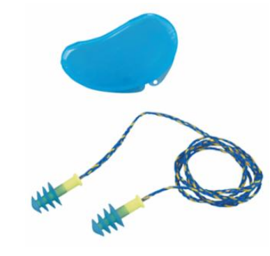[HP-FUS30-HP] Fusion® Multiple-Use Earplug, Thermoplastic Elastomer, Blue/Yellow, Corded