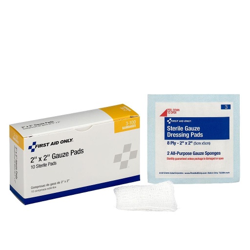 [FA-10-3-100] 2" x 2" Sterile Gauze Pads