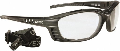 [EP-S2600D] Uvex Livewire Sealed Safety Glass, Black Frame, Clear, Anti-Fog Dura+ Lens