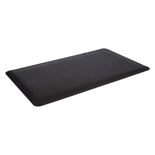 [IP-WD-1235BK (540)] Crown Matting Workers Delight, Anti Fatigue, Standard Cut 3'x5', Black