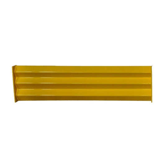 [RRIB-7-C] 7' Section of Ribbed Rail, LIFT-OUT Style, Yellow, Actual Length 6' 7.5"