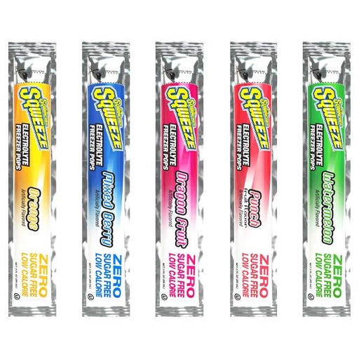 [159200408] Sqwincher Sqweeze® ZERO Freezer Pops, Assorted, 150/CS