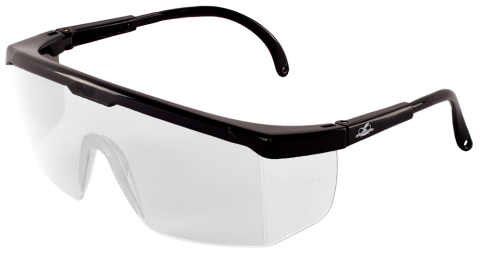 [EP-BH361] Kaku Safety Glass, Matte Black Frame, Clear Lens, Adjustable Temples