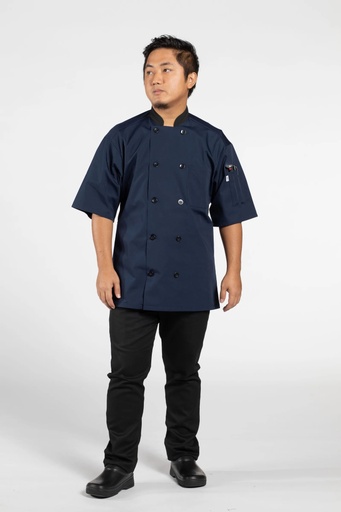 [0494-NAVY-4X] Havana Pro Vent Chef Coat, Size 4XL