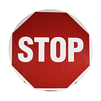 [IP-WFS3] Floor Sign, Walk On - STOP, 17" Diameter
