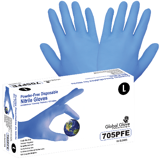 [A-7037] 3.5 Mil Disposable Nitrile Glove - Powder Free