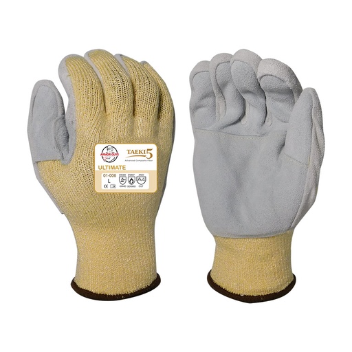 [A-112KLP] Taeki5® 10 Gauge Leather Palm Glove