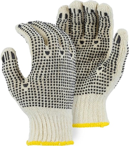 [115BRDE] String Knit Glove with PVC Dots on Palm and Back
