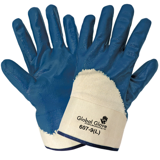 [A-607] Solid Nitrile 3/4 Dipped Gloves