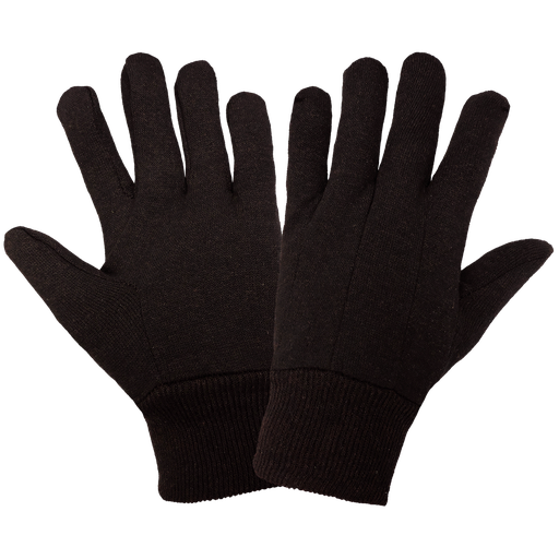 [134I] Brown Jersey Gloves