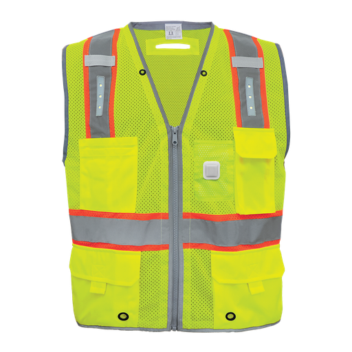 [SV-GLO-15LED] High-Visibility Surveyors LED Safety Vest