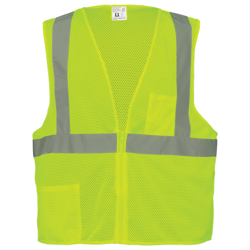 [SA-SV2210Z] High-Visibility Lightweight Mesh Polyester Safety Vest