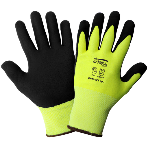[A-6530HV] Samurai Glove® 18 Gauge High-Visibility Cut Resistant Coated Gloves